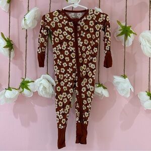 Little Sleepies Mocha Blossoms Zippy 3-6 month